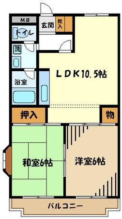 グリーンパーク田園１９号の物件間取画像